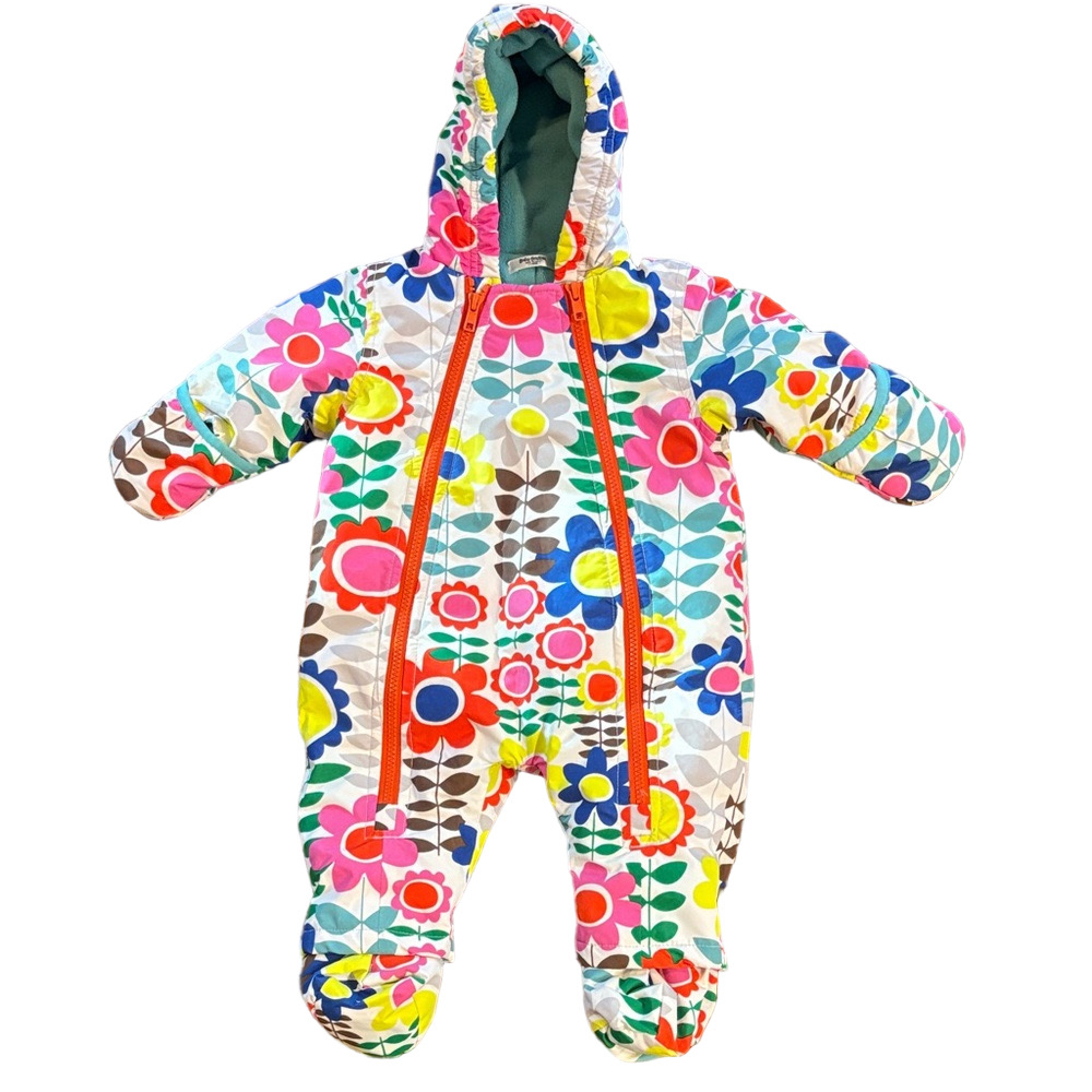 Baby Boden Floral Multi-Color Hooded Snowsuit
